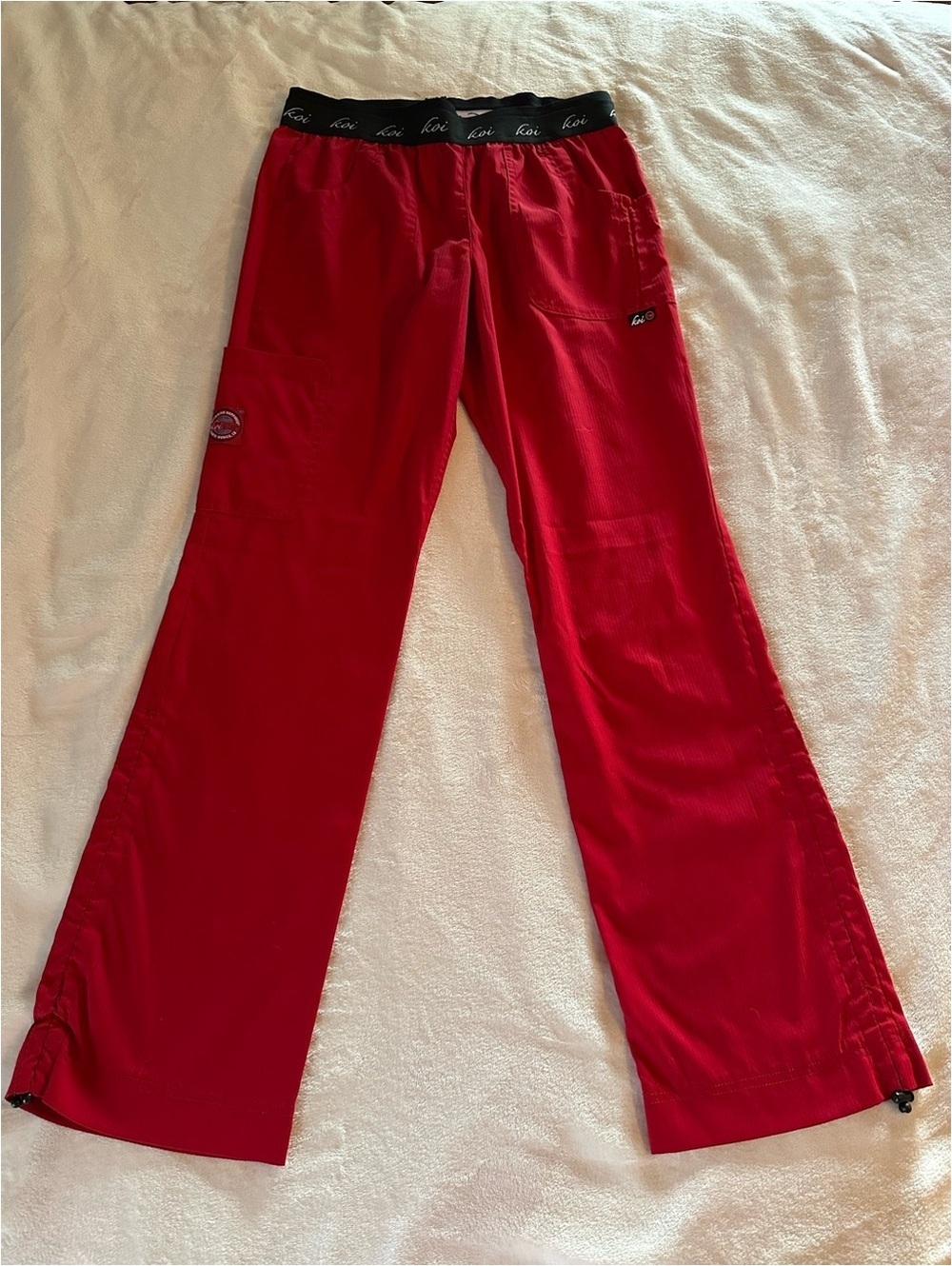 koi lite Slim Fit Mechanical Stretch Pant in Red Size Small